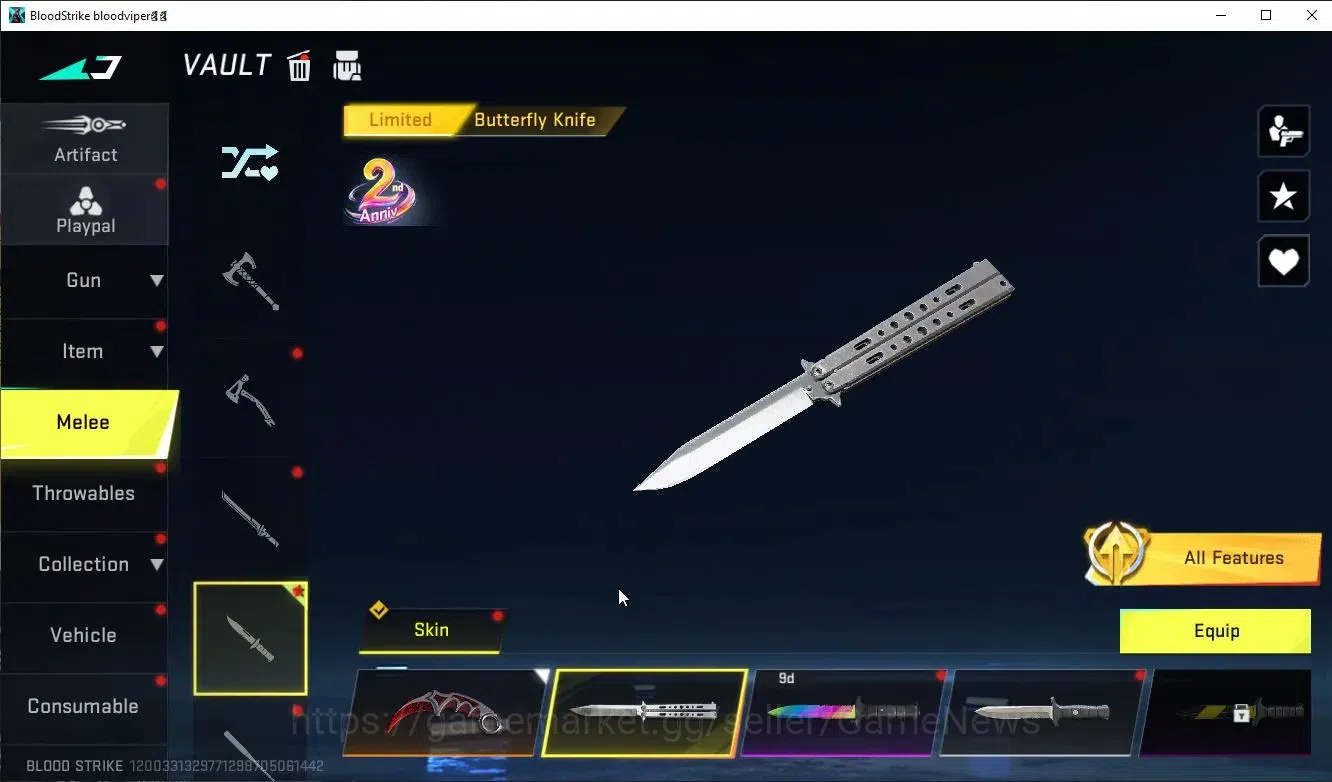 Blood Strike Accounts ASIA|ETERNAL M1887+EVO FAL+3 MELE+Collab 7DS[Emma, image 11