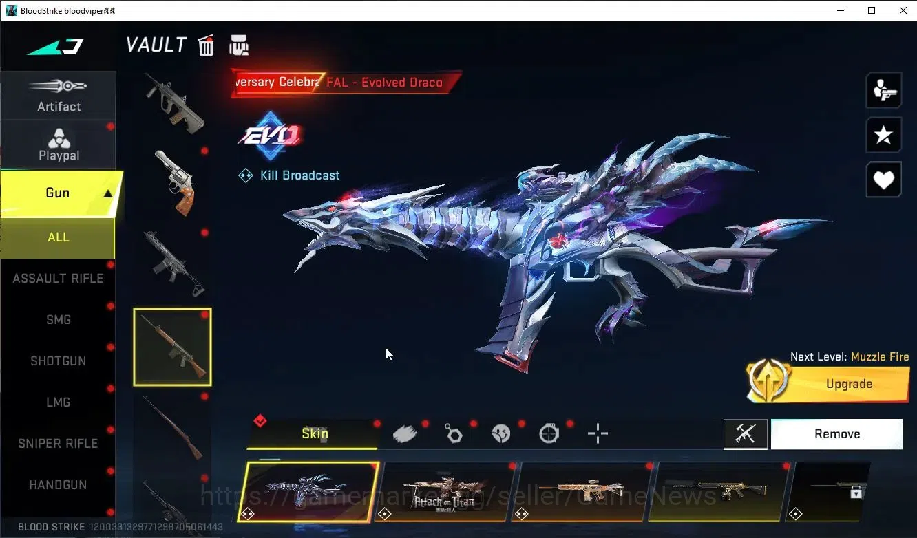 Blood Strike Accounts ASIA|ETERNAL M1887+EVO FAL+3 MELE+Collab 7DS[Emma, image 15