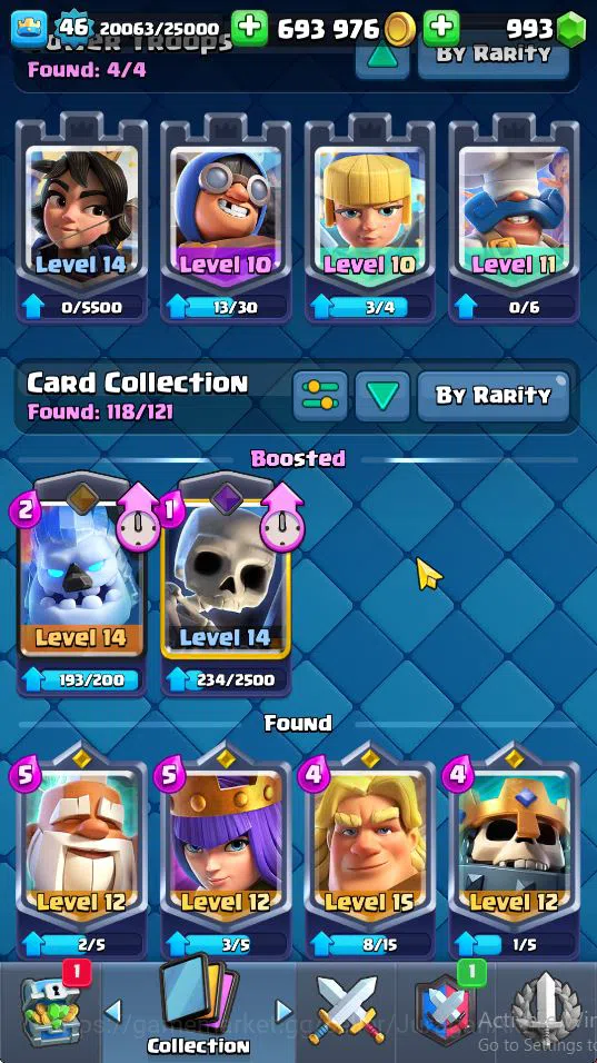 Clash Royale Accounts Midgame Lvl 46|Trophy 9590|KTL 14|Limited Skin|Card 118| 1 Hero 9 EVO 5 Champ 21 Legendary 33 Epic,30 4