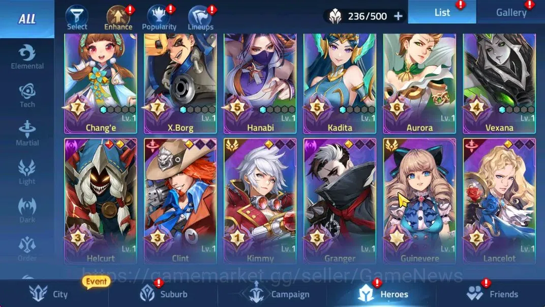 Mobile Legends: Adventure Accounts Sv 70xx|VIP10|Lv 378|2308M Pwr|22 Nexus,68 Awk|9 U image 11