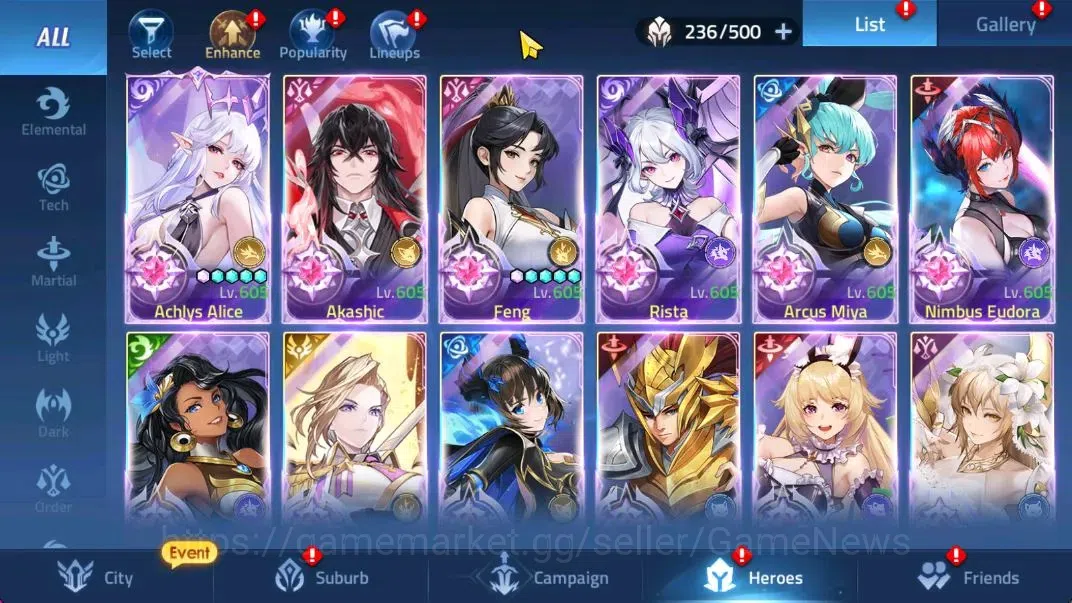 Mobile Legends: Adventure Accounts Sv 70xx|VIP10|Lv 378|2308M Pwr|22 Nexus,68 Awk|9 U image 3