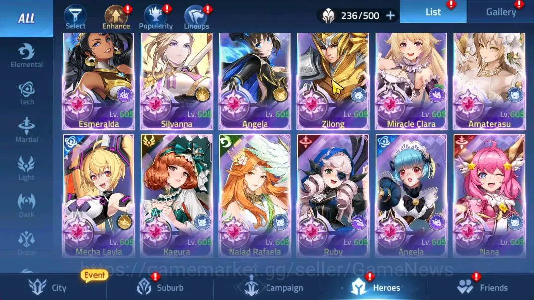 Mobile Legends: Adventure Accounts Sv 70xx|VIP10|Lv 378|2308M Pwr|22 Nexus,68 Awk|9 U image 4