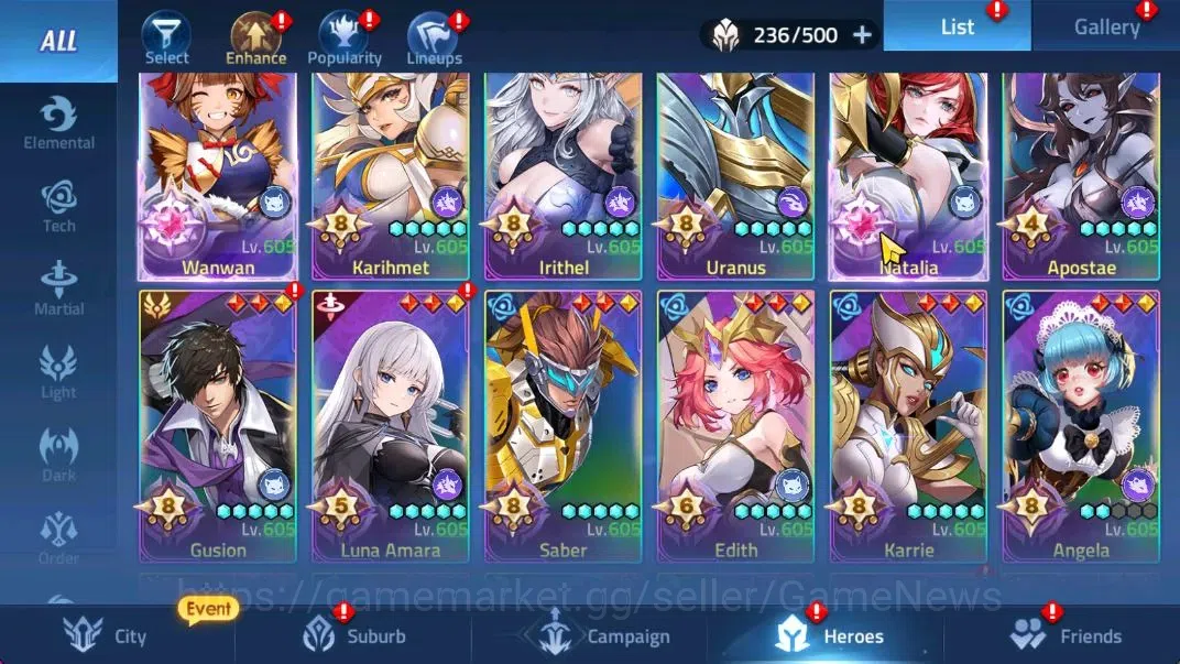 Mobile Legends: Adventure Accounts Sv 70xx|VIP10|Lv 378|2308M Pwr|22 Nexus,68 Awk|9 U image 6