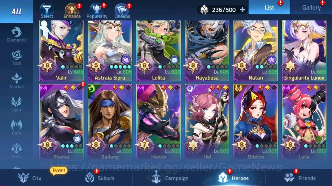 Mobile Legends: Adventure Accounts Sv 70xx|VIP10|Lv 378|2308M Pwr|22 Nexus,68 Awk|9 U image 8
