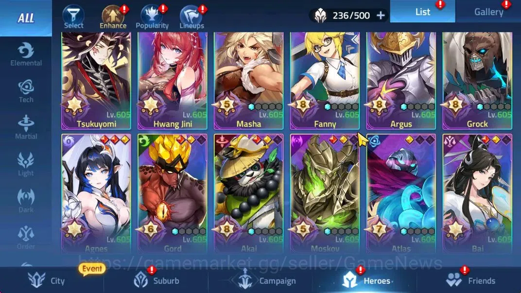 Mobile Legends: Adventure Accounts Sv 70xx|VIP10|Lv 378|2308M Pwr|22 Nexus,68 Awk|9 U image 9