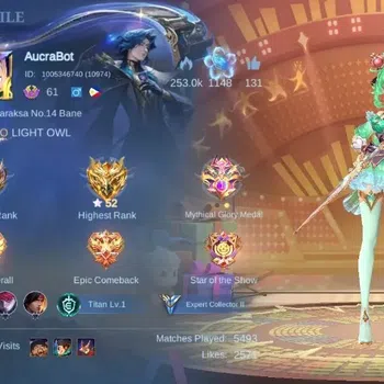 Mobile Legends: Bang Bang Accounts Collector Global|Skin 181|Expert|Collector Natalia,PACE Fanny,DragonT