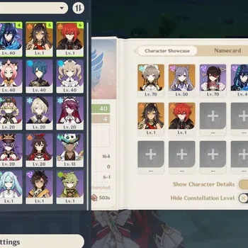 Genshin Impact Accounts Starter ASIA|AR 40|5*CHAR (Sandrone,Diluc,Keqing,Dehya)|MC Female|Low Explore|Inazuma Archon Quest