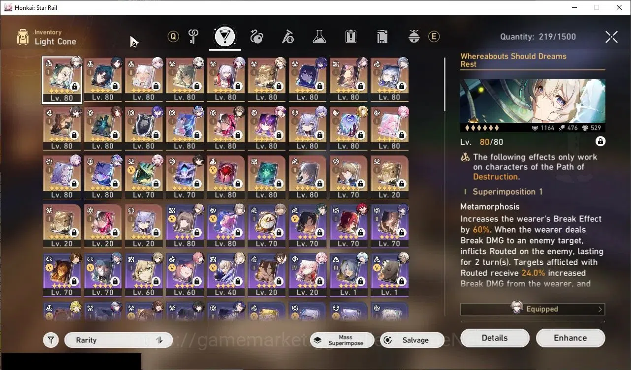 Honkai Star Rail Accounts Asia|TL 70|22 Limited|1 PremTeam|Firefly,T Herta,C image 9