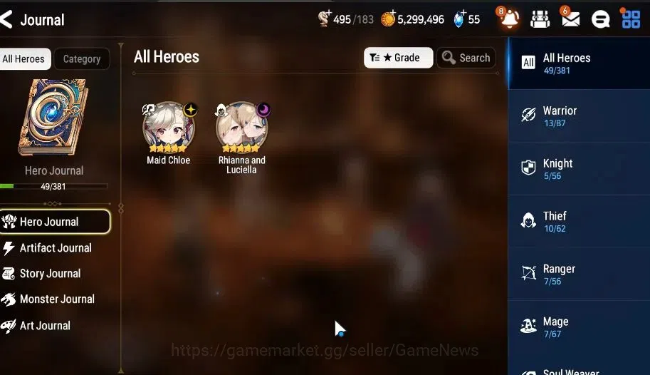 Epic Seven Accounts Global|UnVerif|2 ML (Rhianna&Luciel,Maid Chloe)+Te image 4