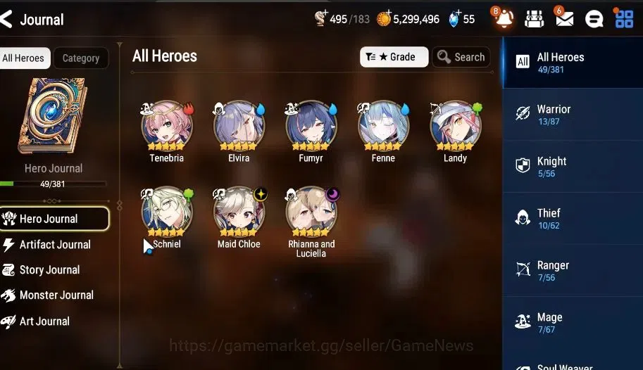 Epic Seven Accounts Global|UnVerif|2 ML (Rhianna&Luciel,Maid Chloe)+Te image 5