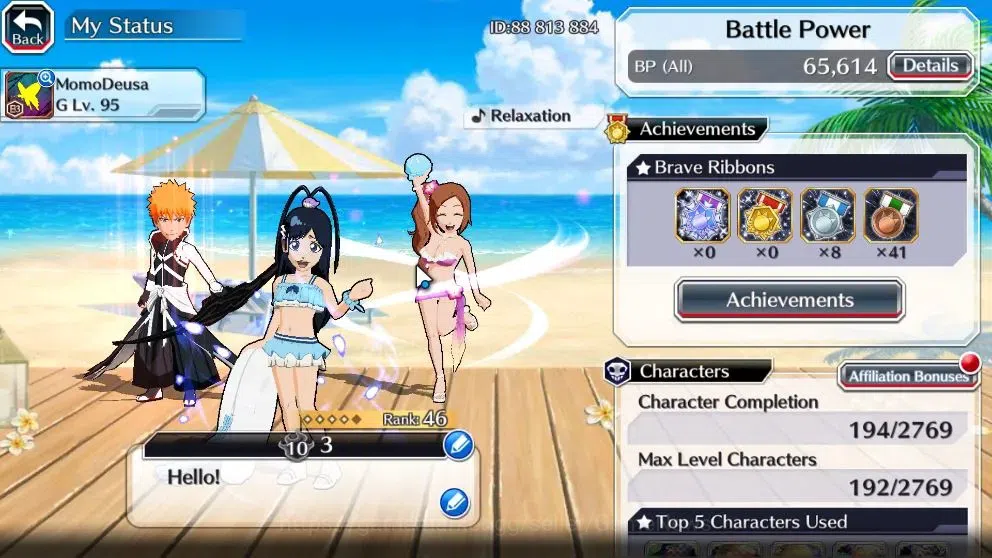 Bleach: Brave Souls Accounts Starter [GLOBAL]6K Orbs|Fresh All Story|Dream Team Ichigo,New Ichigo,TYBW25 Yoruichi,SwimSuit26 2