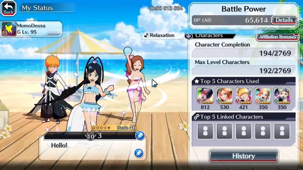 Bleach: Brave Souls Accounts Starter [GLOBAL]6K Orbs|Fresh All Story|Dream Team Ichigo,New Ichigo,TYBW25 Yoruichi,SwimSuit26 3