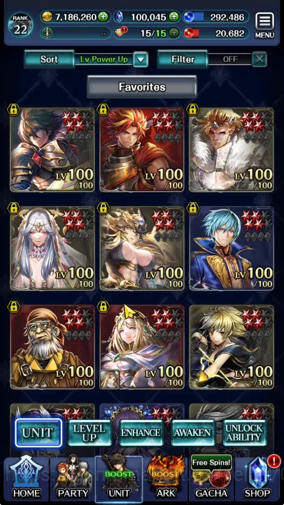 Last Cloudia Accounts Endgame GLOBAL|Rank 22|100k Crystal|Collab BF(OK Ark,FG Vargas)|Top Tier Unit(G Lilaha,SM Sera,KoG 1
