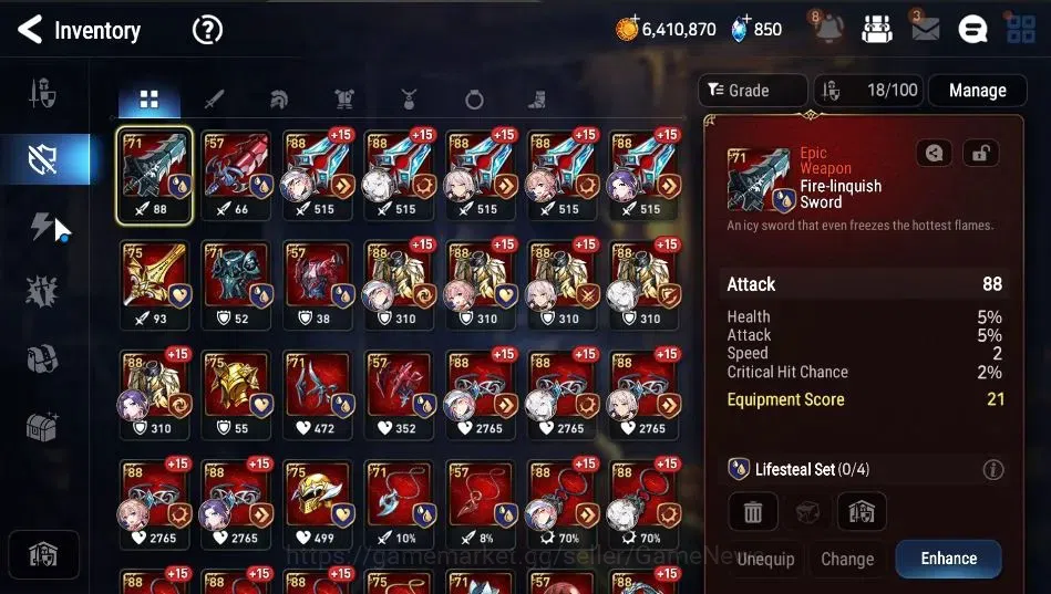 Epic Seven Accounts GLOBAL|UnVerif|3 ML|(Salome,US Choux,PC Flan)+Celi image 17