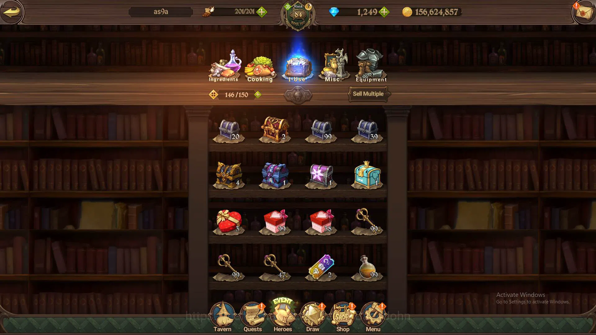 The Seven Deadly Sins: Grand Cross Accounts Others ASIA|3.9m CC|1249DM-55LS|1LR Elizabeth|UR 4