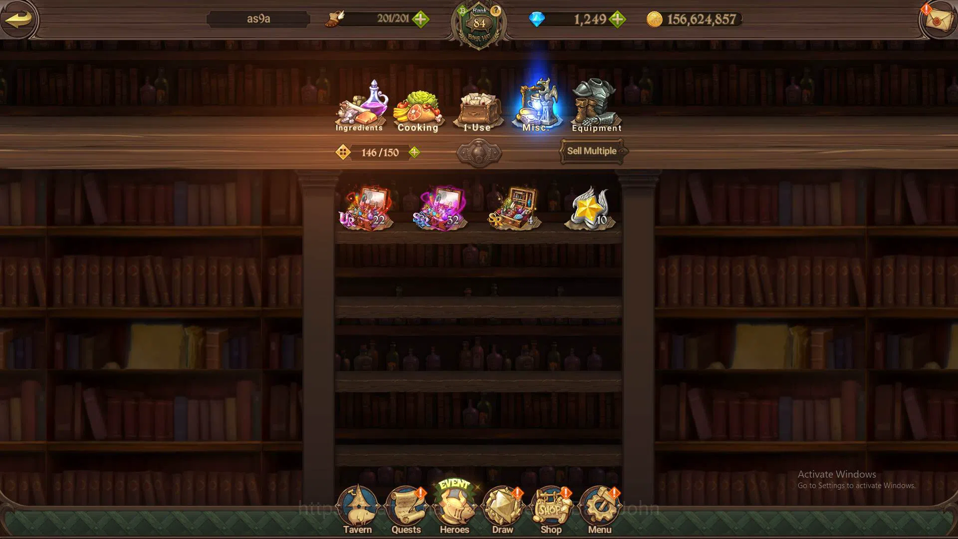 The Seven Deadly Sins: Grand Cross Accounts Others ASIA|3.9m CC|1249DM-55LS|1LR Elizabeth|UR 5