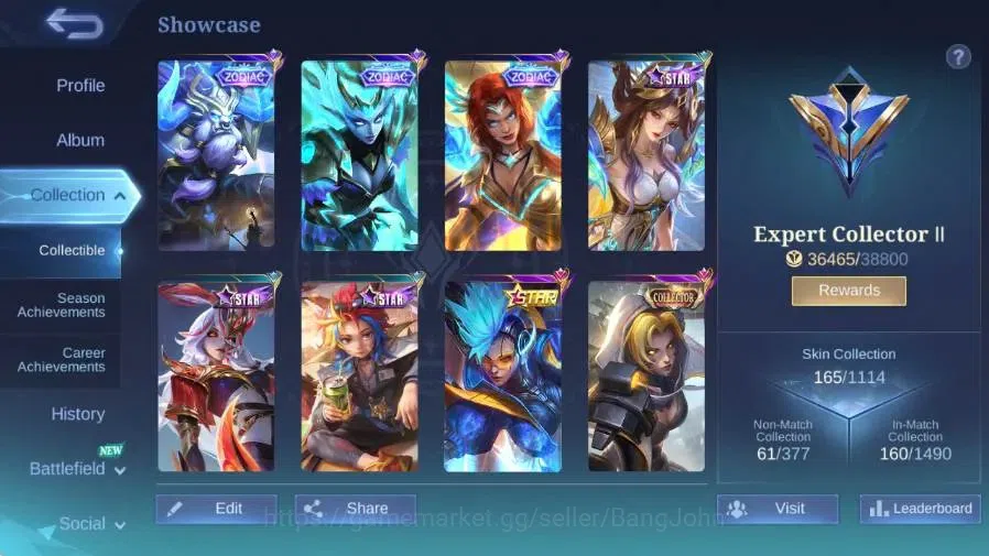 Mobile Legends: Bang Bang Accounts Global|Hero 100|Skin 165|Expert|Collector Natalia, image 2