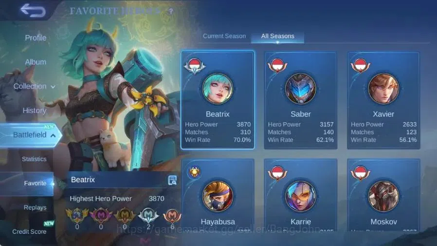 Mobile Legends: Bang Bang Accounts Global|Hero 100|Skin 165|Expert|Collector Natalia, image 4
