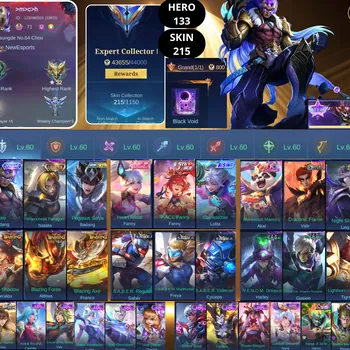 Mobile Legends: Bang Bang Accounts Rare Skin BEST OFFER | HERO 133 | SKIN 215 | BADANG LEO | NATALIA WARRIORESS PARAGON