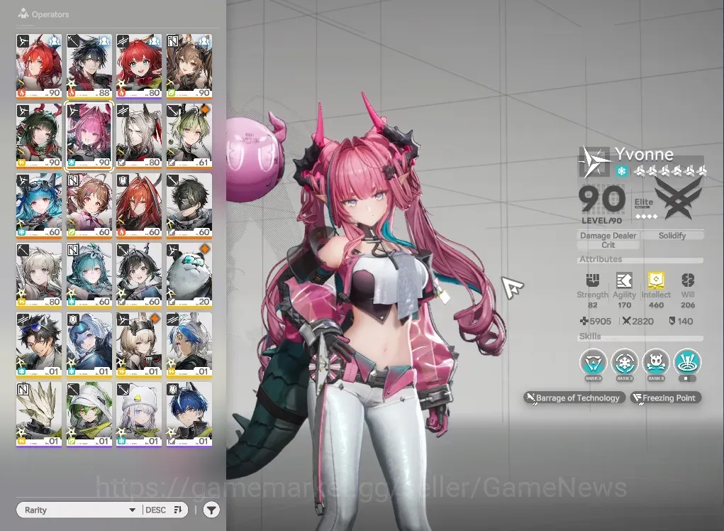 Arknights: Endfield Accounts Asia|Lv 59|9 SSR 4 Limited|(Yvonne,Laevatain,Gilberta P1)+Sign,Zhuang Fangyi|9(*6 Weapon)|19K 1