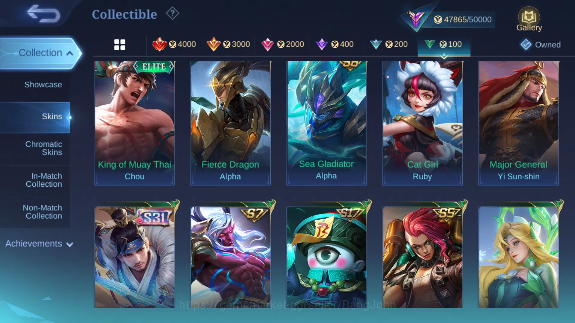 Mobile Legends: Bang Bang Accounts Hero 124 | Skin 200 | Emblem All Max | Prime Grang image 4