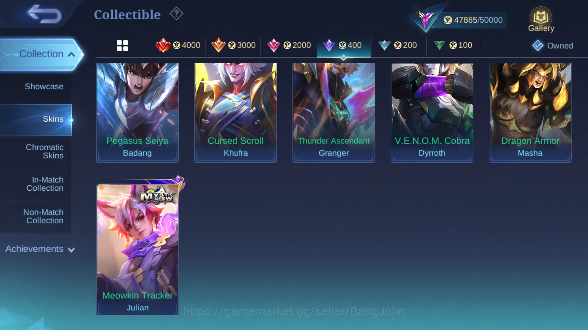 Mobile Legends: Bang Bang Accounts Hero 124 | Skin 200 | Emblem All Max | Prime Grang image 8