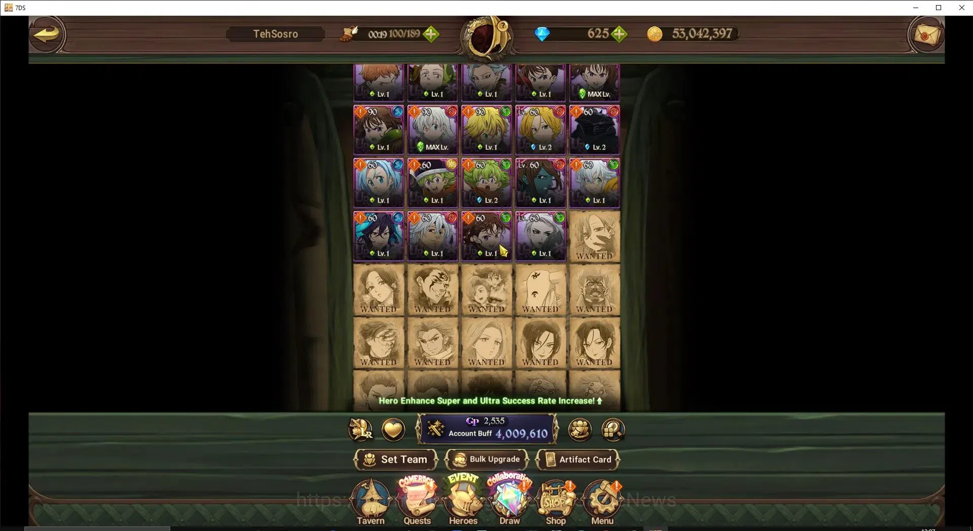 The Seven Deadly Sins: Grand Cross Accounts Endgame Global|4M CC|625 DM|5 LR+7 UR+Collab 10