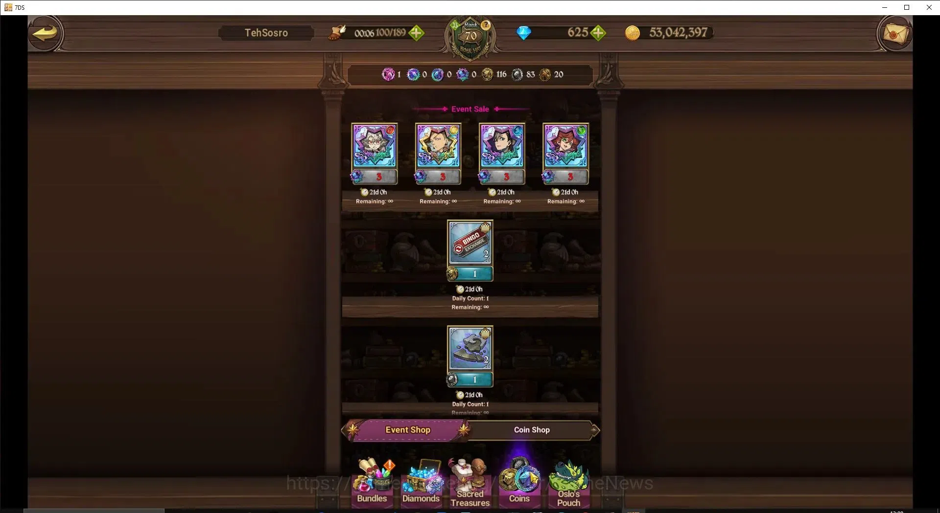 The Seven Deadly Sins: Grand Cross Accounts Endgame Global|4M CC|625 DM|5 LR+7 UR+Collab 14