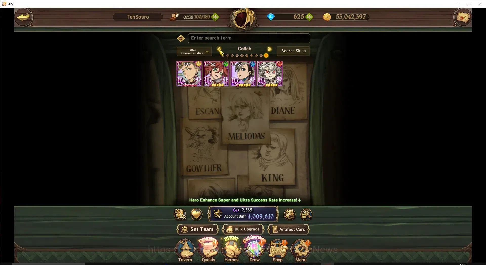 The Seven Deadly Sins: Grand Cross Accounts Endgame Global|4M CC|625 DM|5 LR+7 UR+Collab 4
