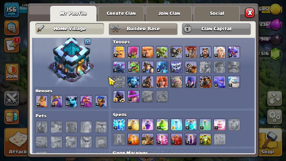 Clash of Clans Accounts TH 13 - BH 9|Limited Skin|LV 156|HH 7|BK 62,AQ 70, image 2
