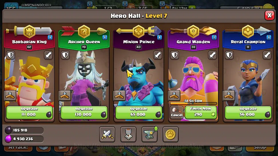 Clash of Clans Accounts TH 13 - BH 9|Limited Skin|LV 156|HH 7|BK 62,AQ 70, image 3