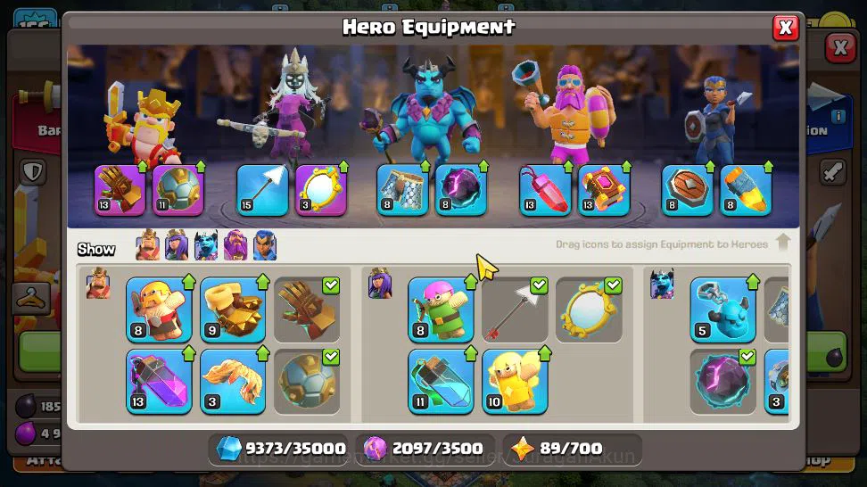 Clash of Clans Accounts TH 13 - BH 9|Limited Skin|LV 156|HH 7|BK 62,AQ 70, image 4