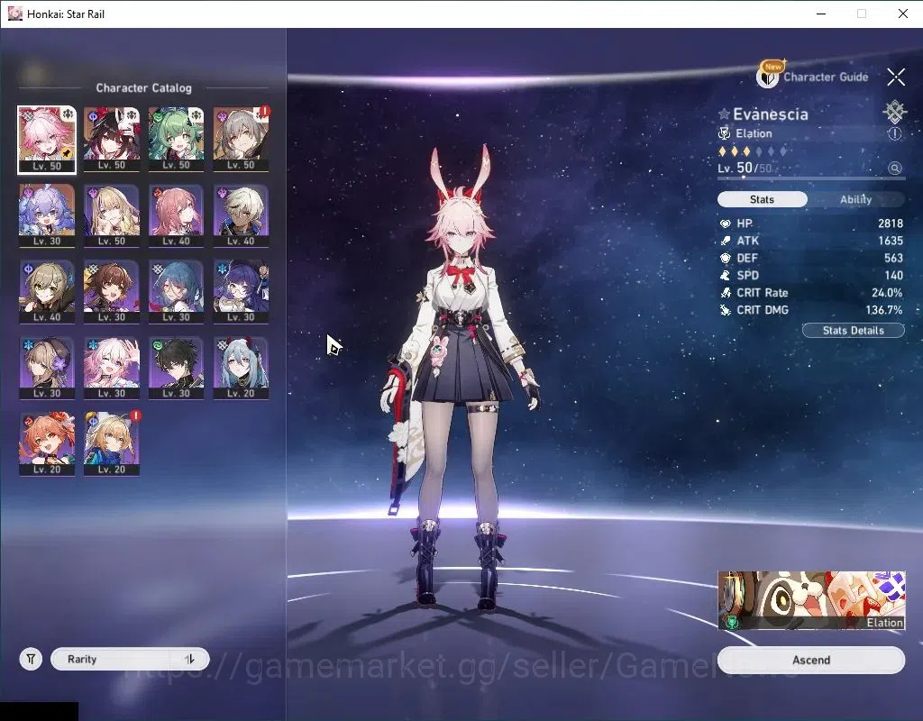 Honkai Star Rail Accounts Asia | TL 38 | 3 Limited | Evanescia,Sparkle,Huohu image 4
