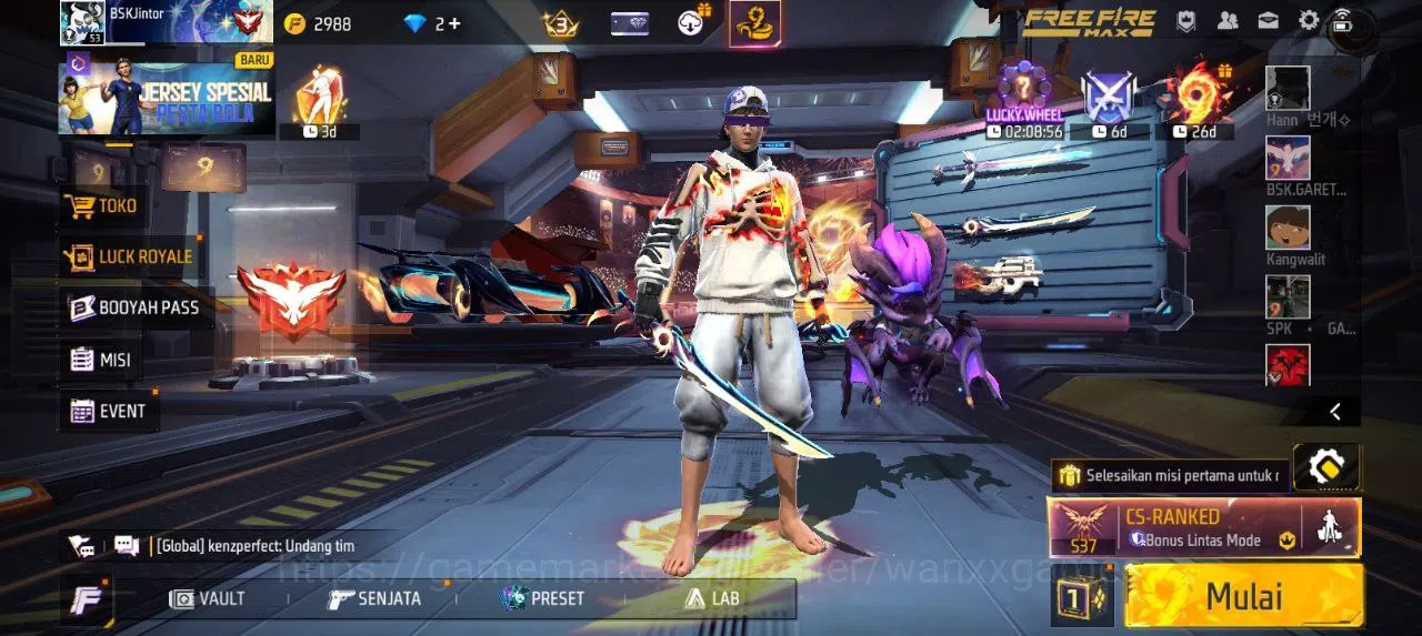 Free Fire Accounts Indonesia | AKUN LVL 53 SG MAMBAH VAULT 90 EMOTE 24 KATANA LOBY 2 TAS 33 SKYWING 2 WEAPON 119 | W541 1