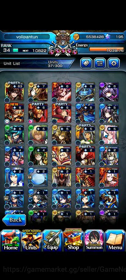 Grand Summoners Accounts Global|Rank 34 | 4 Ascend+1 TW | ShunaTW, Veldora, image 6