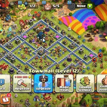 Clash of Clans Accounts High-End LV 104|TH 12|Limited Skin|HH 6|BK 65,AQ 65,MP 40,GW 32|Painter Scenery|Free CN OFF|Protect