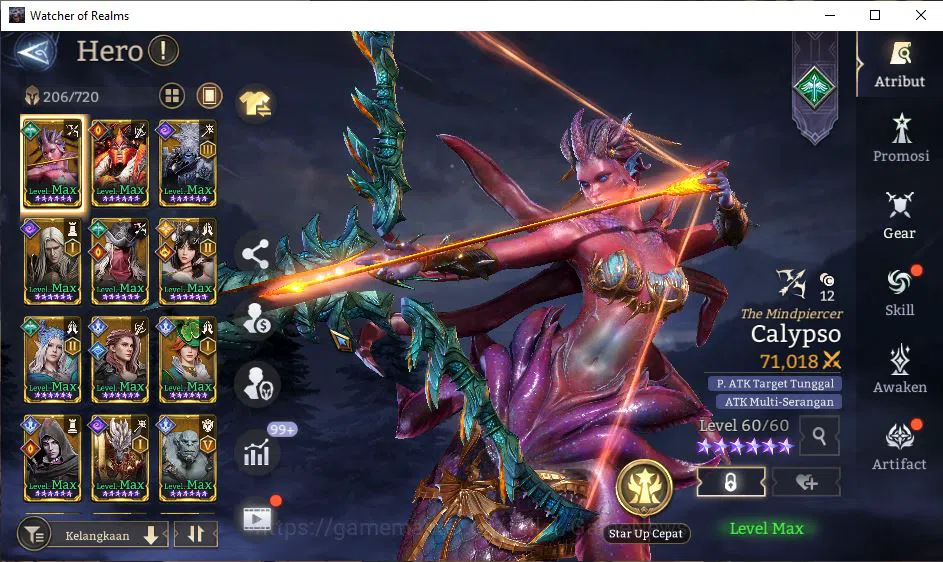 Watcher of Realms Accounts End-Game Global 60X|LV 96|12,1M Power,Abyss I|Many Skin|14 Lord[PraetusA3,LayaA4,Etc]+108 13