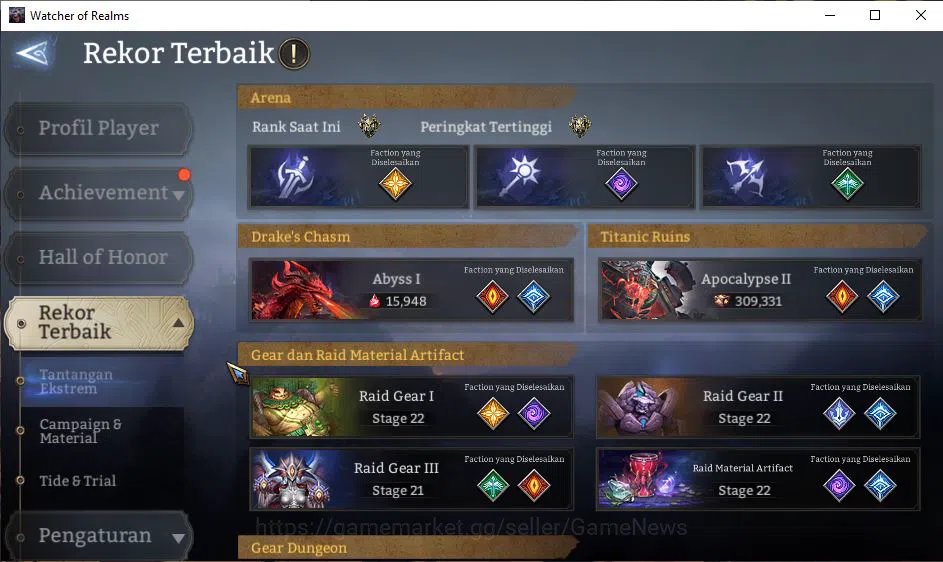 Watcher of Realms Accounts End-Game Global 60X|LV 96|12,1M Power,Abyss I|Many Skin|14 Lord[PraetusA3,LayaA4,Etc]+108 5