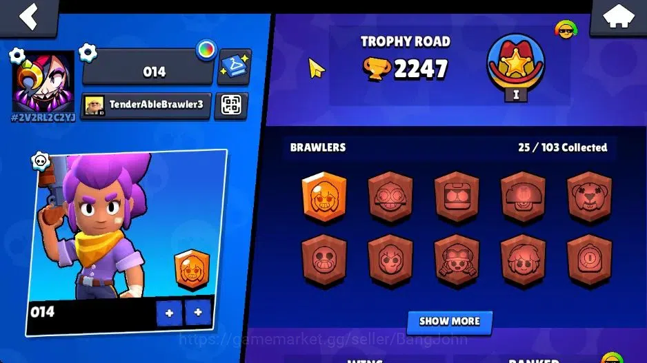 Brawl Stars Accounts Android | Starter 2247 Thropy|25 Brawler|2 Max Hyp image 14