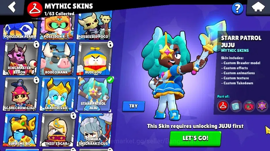 Brawl Stars Accounts Android | Starter 2247 Thropy|25 Brawler|2 Max Hyp image 9