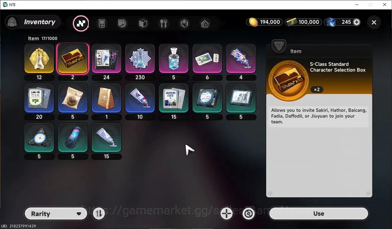 Neverness to Everness Accounts GLOBAL SEA|HL 3|1 Limited S-Class| Shinku |+2 S-Class Selector Box|Selector ON|Underboss 7