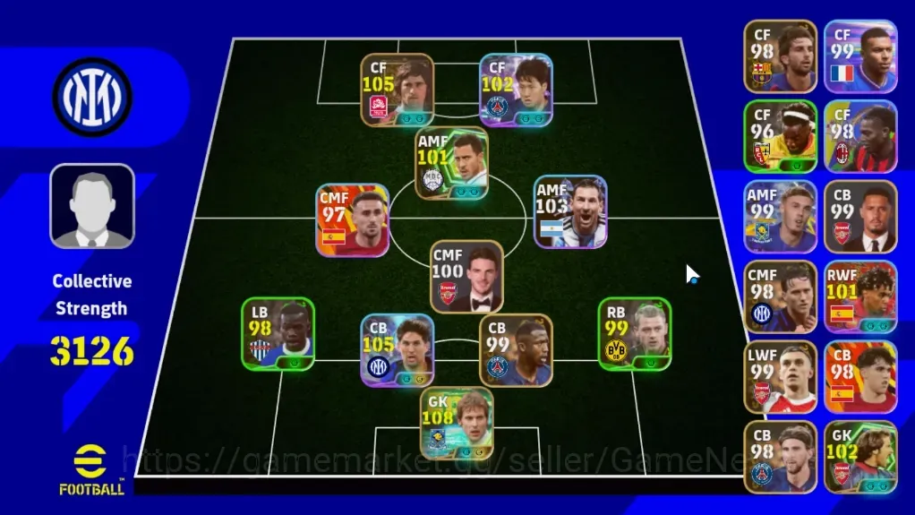 eFootball Accounts Legends & Iconic Players Android|4 Epic Petr Cech,Gerd Muller,Eden Hazard|6 Show Time John Stones,Lionel 1