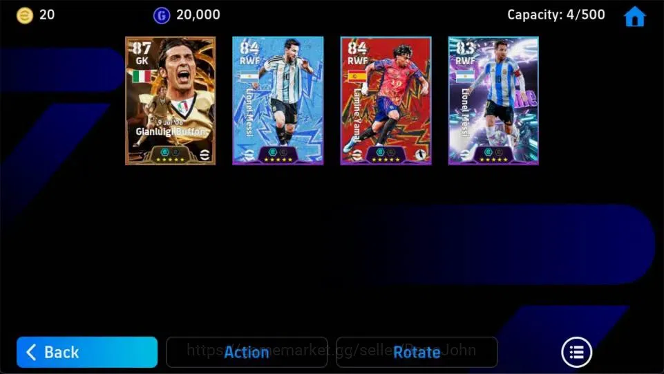 eFootball Accounts Mobile|PW 1923|Gianluigi Buffon BigT,Lionel Messi image 3