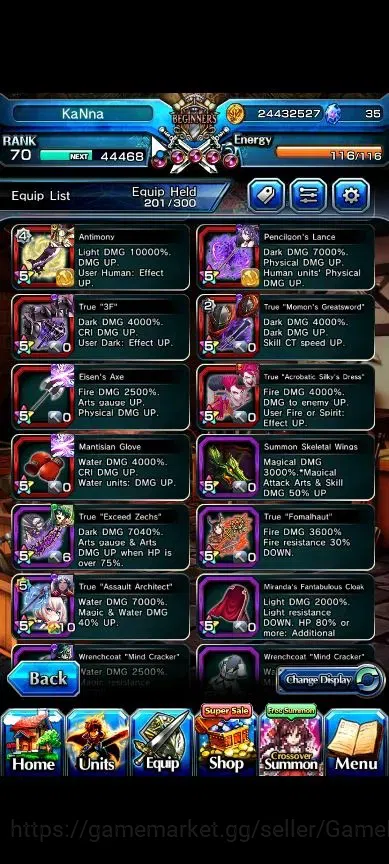 Grand Summoners Accounts Global|Rank 70|1 Sp Art|24 Ascend+8 TW|[Inumuta,DL image 13