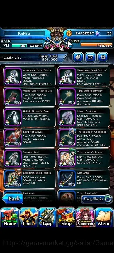 Grand Summoners Accounts Global|Rank 70|1 Sp Art|24 Ascend+8 TW|[Inumuta,DL image 14