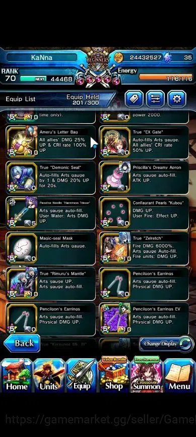 Grand Summoners Accounts Global|Rank 70|1 Sp Art|24 Ascend+8 TW|[Inumuta,DL image 16