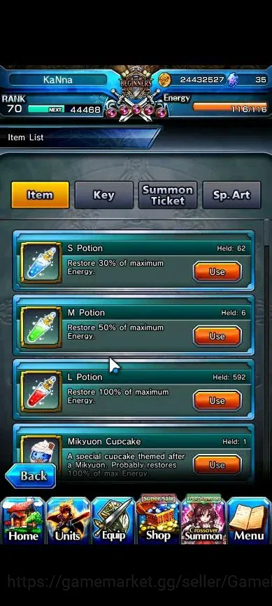 Grand Summoners Accounts Global|Rank 70|1 Sp Art|24 Ascend+8 TW|[Inumuta,DL image 3