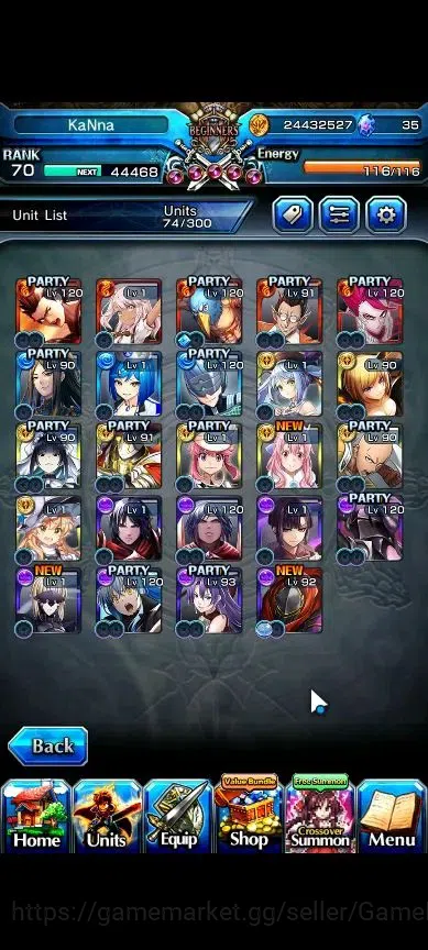 Grand Summoners Accounts Global|Rank 70|1 Sp Art|24 Ascend+8 TW|[Inumuta,DL image 5
