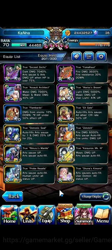 Grand Summoners Accounts Global|Rank 70|1 Sp Art|24 Ascend+8 TW|[Inumuta,DL image 7