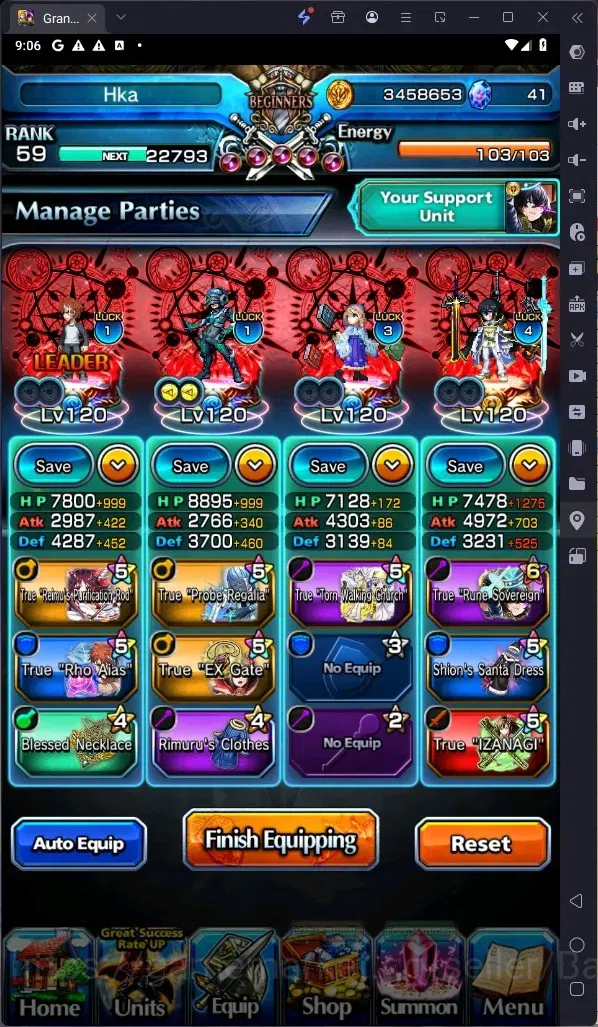 Grand Summoners Accounts Global | Rank 59|Houka Inumuta Lv120 TW,Shirou Emi image 10